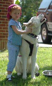 A young girl meets Okemo.