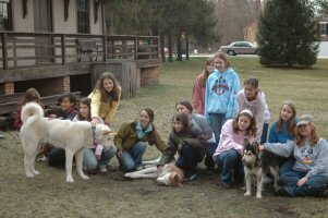 Group photo of the girl scouts