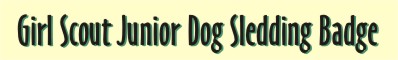 Girl Scout Junior Dog Sledding Badge